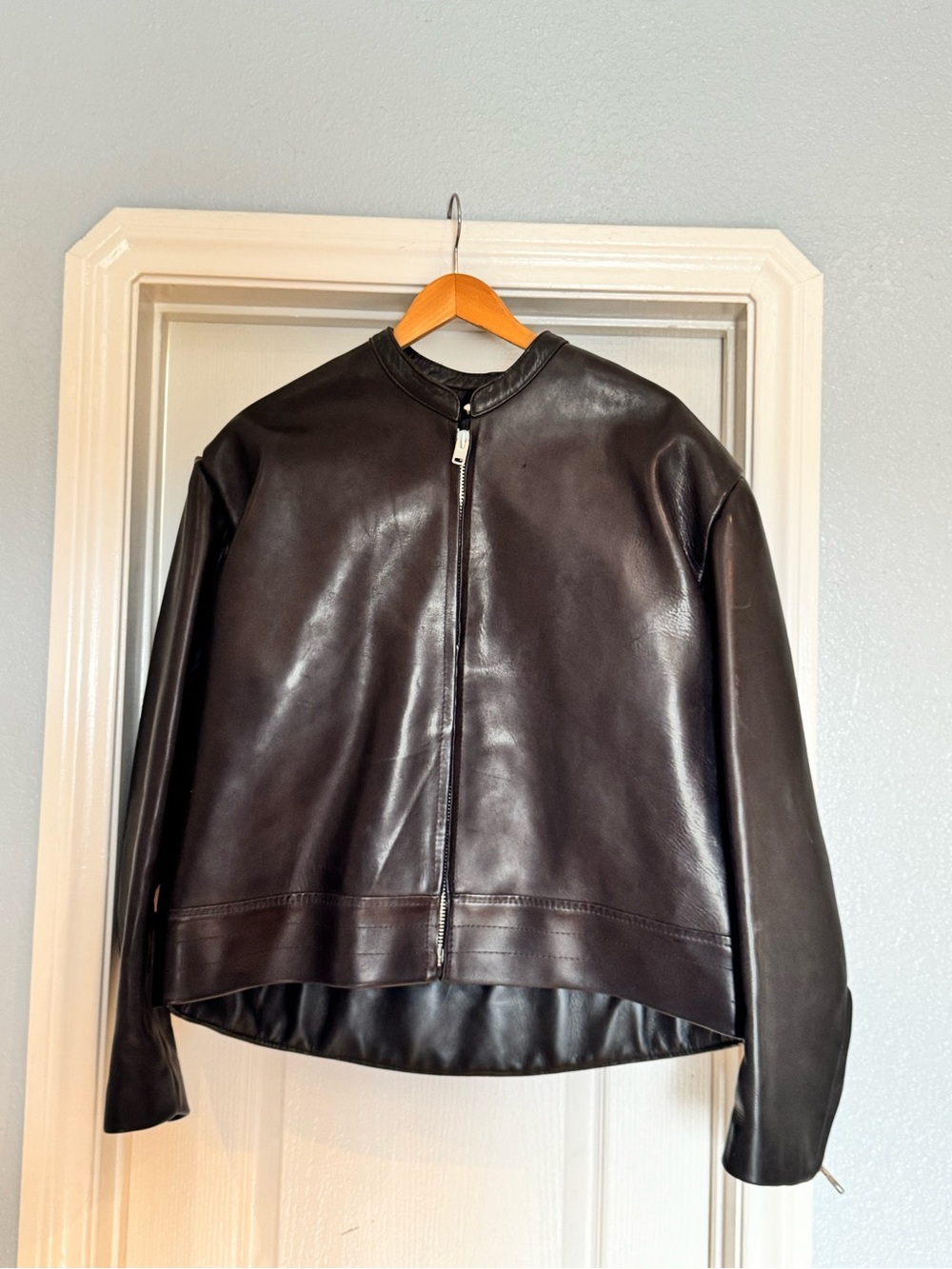 World Famous Espinoza’s Custom Black Leather Zip-Front Jacket
